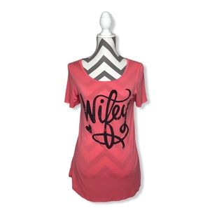 Zutter USA-“Wifey” Coral Tee-Soft & Stretchy-Sz Med.
